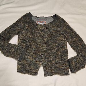 Free-people Women's Green and Khaki Jacket